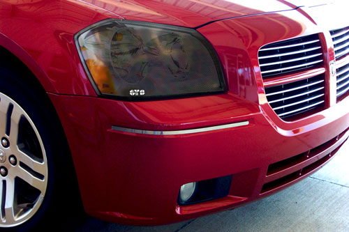 GTS Carbon Fiber Headlight Covers 05-07 Dodge Magnum - Click Image to Close